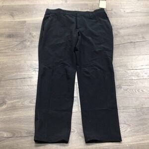 Nike Mens Black Slim Fit Dri Fit Golf Pants Flat Front Chino Trousers Size 38x30